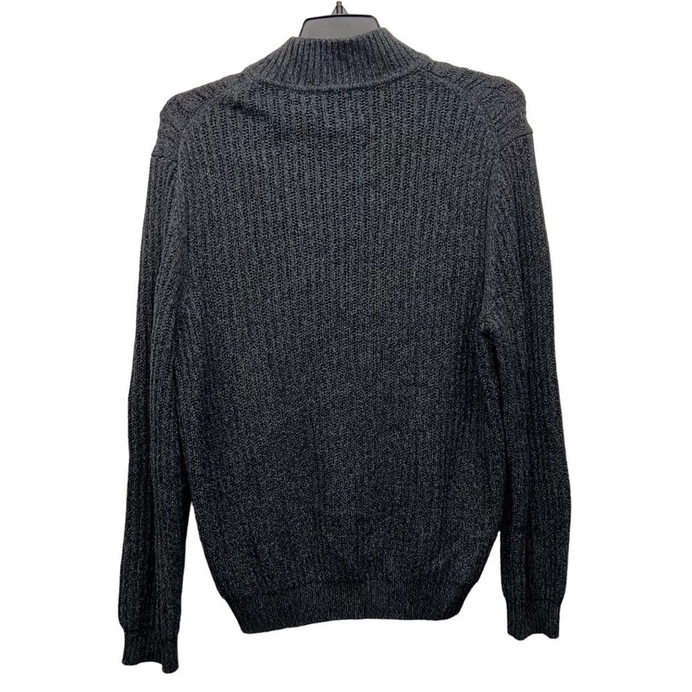 Tasso Elba Sweater Men’s Size L Heather Gray Quarter Zip Long Sleeve - Picture 6 of 6